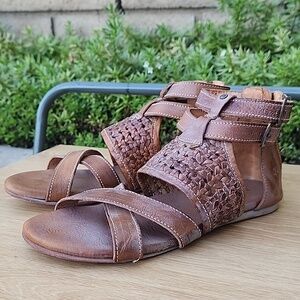 Bed Stu Capriana Gladiator Distressed Leather Sandals Size 6.5